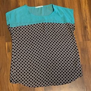 Maurice shirt teal and black